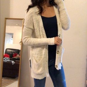 Hollister White Cardigan